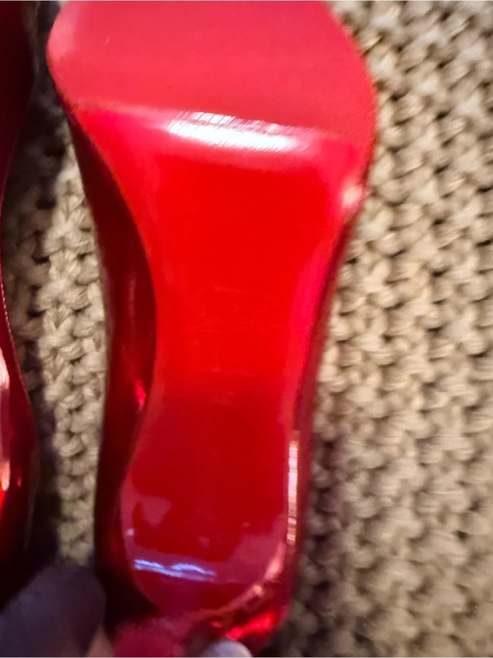 Christian Louboutin Kate 100 Patent Pointed-Toe Pumps Metallic Red - NEVER WORN - Picture 9 of 11